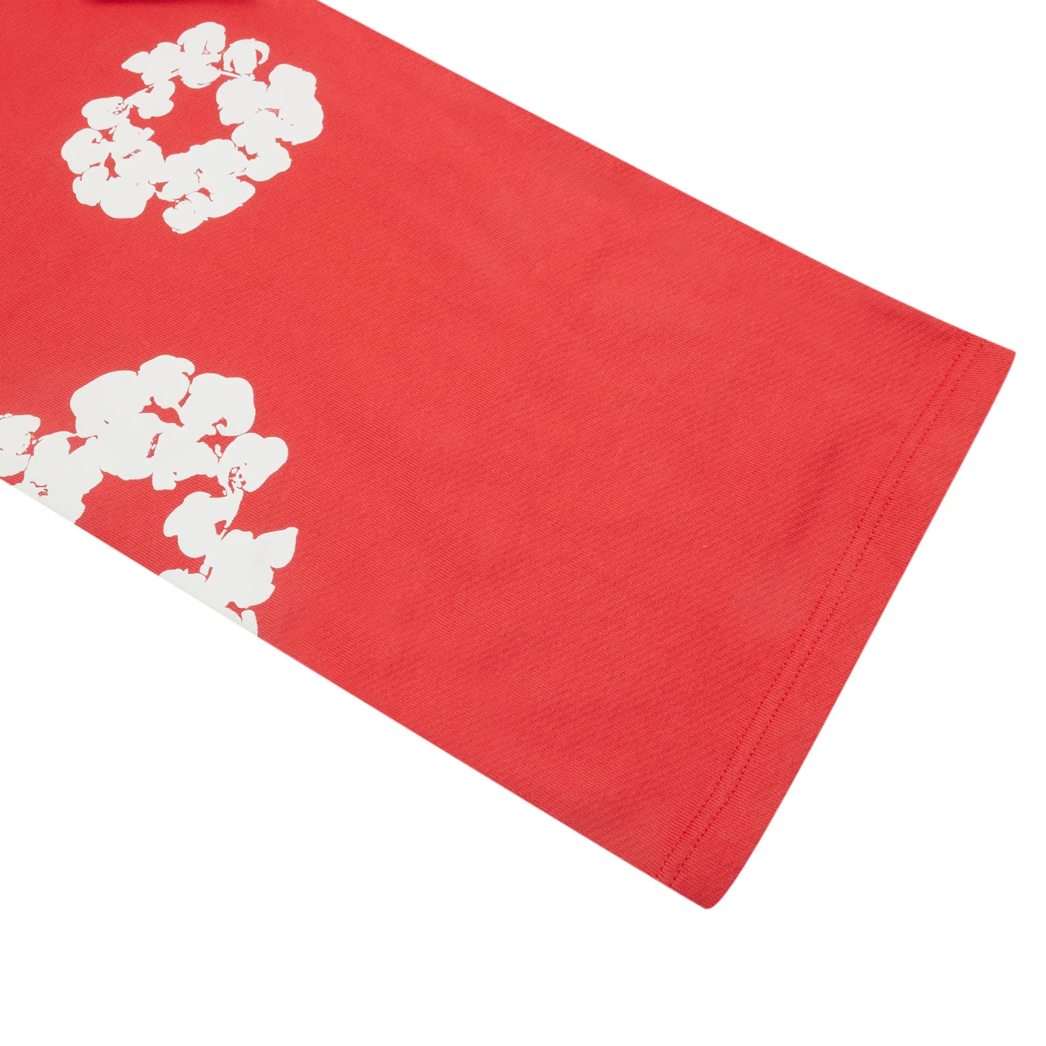 Back View of Denim Tears The Cotton Wreath Baggy Red Sweatpants (SS25) SS25BAS11402049